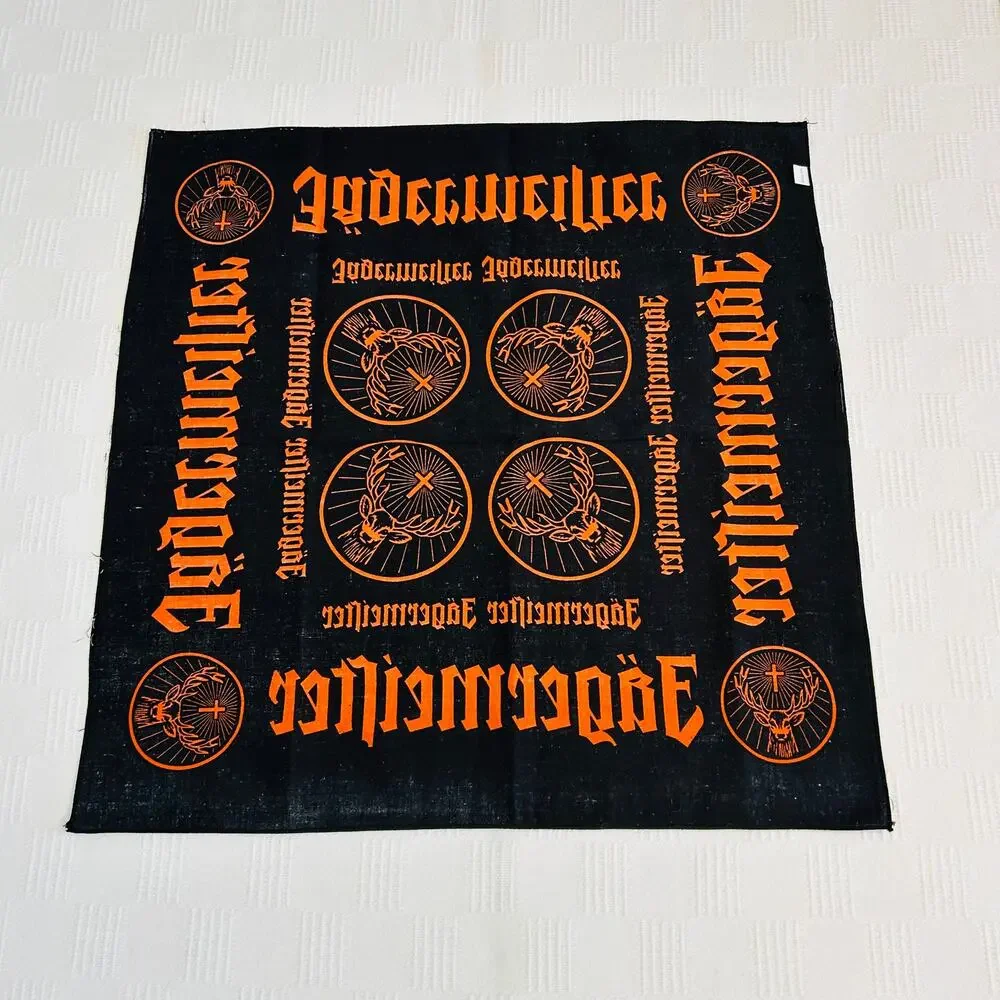Jaegermeister Bandana 100% Cotton Black Orange 25